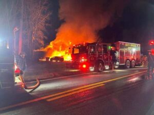 Fire destroys home on Thompsonville Road
