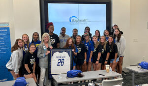 University of Delaware Athletics 302 Tour Visits Bayhealth, Kent Campus