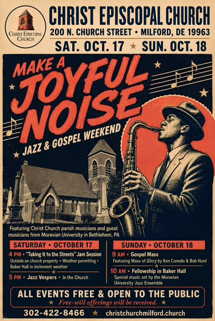 Christ Episcopal Church to Host Free Jazz and Gospel Weekend Oct. 17–18